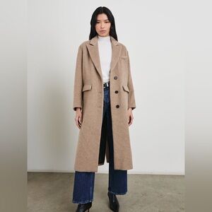 Rails Opera Coat Wool Alpaca Long Jacket Heather Latte Tan Size Small Luxury